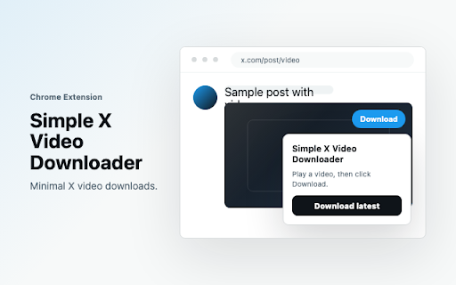 Simple X Video Downloader :: A minimal tool to download videos from X/Twitter with one click.