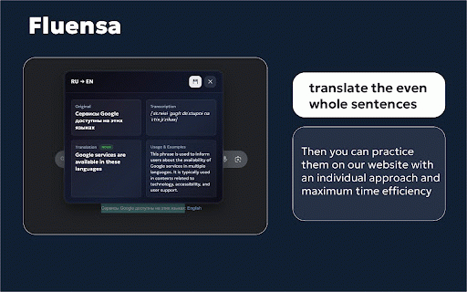 Fluensa - Smart Translation Assistant :: AI-powered translation tool with smart context understanding