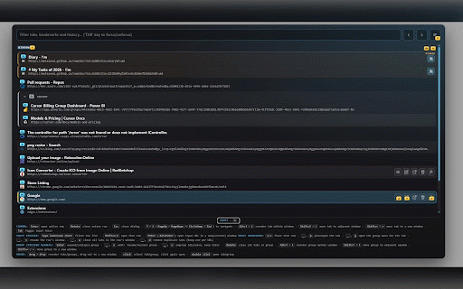 tabGo :: Switch, search & manage tabs across all windows: quick switch, groups, sleep, mute, dedupe & sessions.