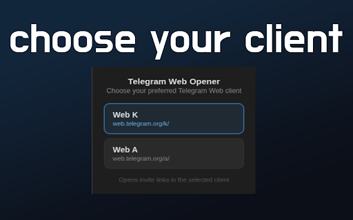 Telegram Web Opener :: Adds an 'Open in Telegram Web' button to t.me pages