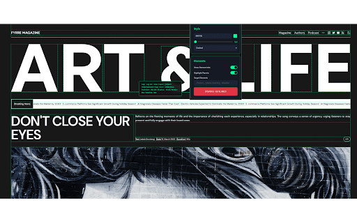 Outliner - HTML Element Inspector :: Professional HTML element inspector with custom outlines. Perfect for web developers to visualize page structure.