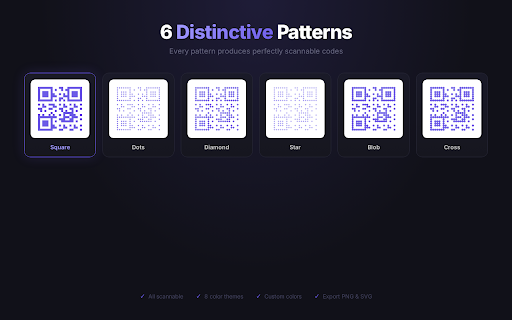QuickQR — QR Code Generator & Scanner :: Generate QR codes with logos & patterns, scan codes, right-click any link to create a QR. Free & offline.