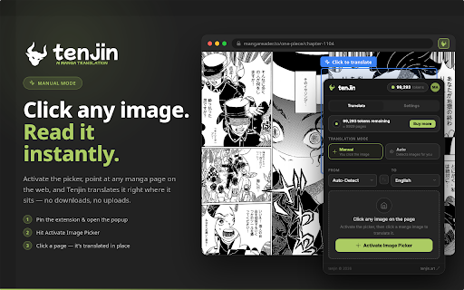 Tenjin Art - AI Manga Translation :: Translate any manga in a few clicks. Fast, accurate, and effortless - Read your favorite stories instantly!
