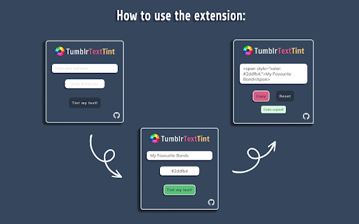 TumblrTextTint :: The TumblrTextTint extension that enables you to format your Tumblr blog posts with a custom colour for your text.