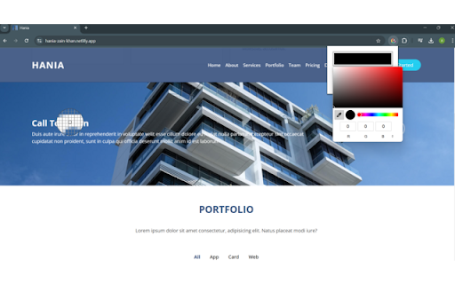 Color Picker Extension :: A simple color picker extension created by Arshad Ali.
