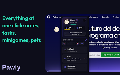 Pawly — Tu Mascota Virtual - Gato y Perro :: Mascota virtual en tu navegador. Cuídala, vístela, juega minijuegos y mantén tu productividad.