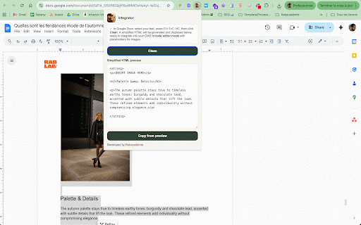 Integrator :: Clean, simplify HTML copied from Google Docs. Quickly convert text into SEO-friendly & CMS-ready markup with placeholders for images