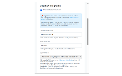 Tweet to Obsidian :: Export tweets from X.com directly to your Obsidian vault