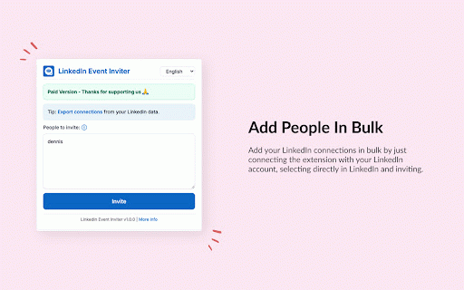 LinkedIn Event Inviter by SimpleLi :: Streamline inviting people to your LinkedIn events