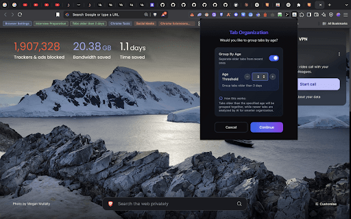 OrgnizeMyTabs :: AI-powered tab organizer that automatically groups your browser tabs into logical categories, boosting productivity
