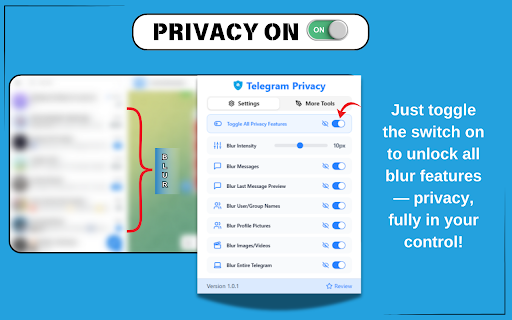 Privacy Extension For Telegram Web :: Its is a privacy extension for Telegram. Hides your telegram web messages, media, profile picture, etc until you hover over them.