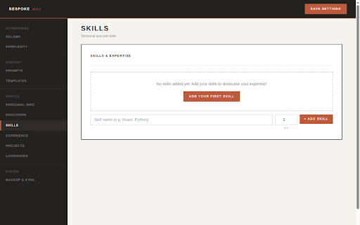 Bespoke :: Tailor your CV to every job