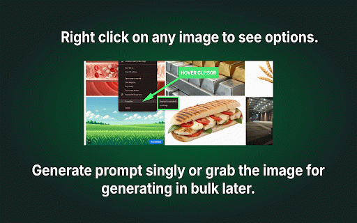 PromptGen - AI Image to Prompt Generator :: Lightweight AI-powered image prompt generator. Right click to generate image prompts, or grab images to generate prompts in bulk.