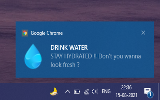 Stay hydrated :: Water Reminder for you