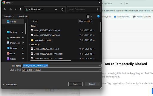 Facebook Ad Library Downloader :: Install this extension to quickly grab ads from the Facebook Ads Library with just one click. Store and manage ad videos easily