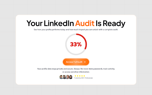 ElevatrX LinkedIn Profile Scanner :: Instantly analyze any LinkedIn profile and generate an AI-powered profile score and improvement checklist in your browser.