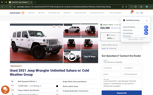 Grade My Car :: Shows powertrain reliability ratings for vehicles on car shopping websites