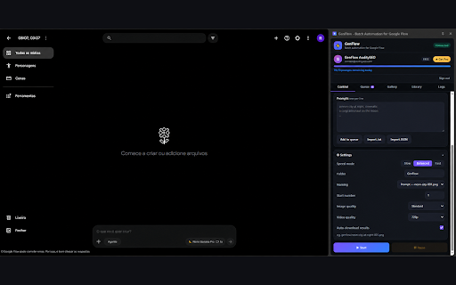 GenFlow - Auto Veo & Nano Banana on Google Flow :: Batch-generate Veo videos and Nano Banana images on Google Flow: queue, reference mapping, auto-upscale and bulk download.