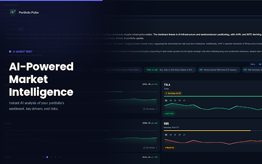 Portfolio Pulse: AI Stock Analysis :: Get stock news and AI insights for your holdings. See exactly how today's headlines are affecting what you own.