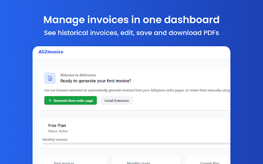 Ali2Invoice - Download AliExpress Invoice :: One-click PDF invoices for AliExpress orders