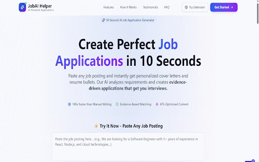 JobAI Helper - Job Assistant :: Generate cover letter and resume bullets for your job application