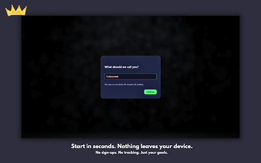 NoZeroDays :: A minimalist new tab that helps you stay consistent and avoid zero days.