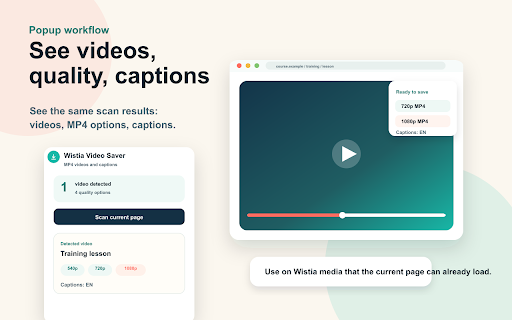 Wistia Video Saver Free :: Download Wistia videos and captions from embedded players. Choose MP4 quality and save course clips in one click.