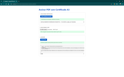 Vero Signare - WebPKI :: Ponte segura entre aplicações web e certificados A3 ICP-Brasil via PKCS#11.