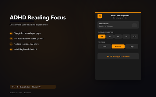 ADHD Reading Focus :: Read one paragraph at a time — stay focused without distraction