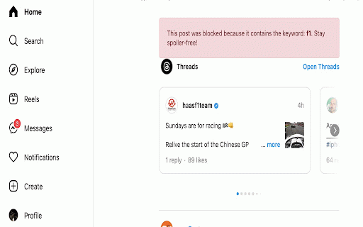 Spoiler Blocker :: Blocks sports spoilers on Instagram.