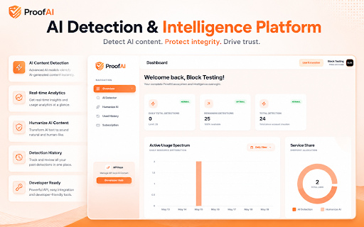 ProofAI :: Enterprise-grade AI content detection and automation.