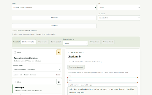 Snippet Vault :: Your private snippet vault — canned replies, stored only on your device, locked with your password.