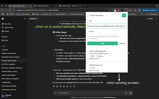 ChatGPT Bookmarks :: Save, organize, and search ChatGPT chats with tags, pins, and cards.
