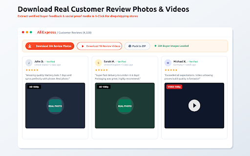 AliHelp – AliExpress & Alibaba Image & Video Downloader :: Download AliExpress & Alibaba product images, videos and review photos, and create order invoices in one click. Free.