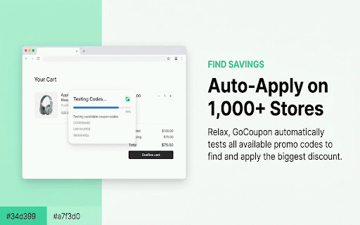 GoCoupon – Coupon Finder & Promo Codes :: Automatically find and apply available promo codes and coupons when shopping online in the United States, India, and globally.
