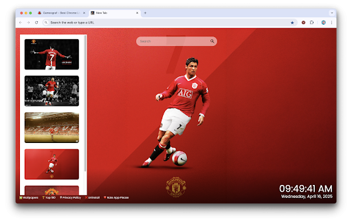 Cristiano Ronaldo Manchester United 2003–2009 Wallpaper :: Cristiano Ronaldo Manchester United 2003–2009 Wallpaper – Relive the early glory days in HD every time you open a new tab.