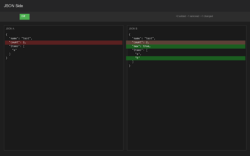 JSON Side - JSON Formatter & Tools :: A dedicated JSON toolkit - Format, compare, convert, and query JSON data. Right-click any JSON text to format instantly.