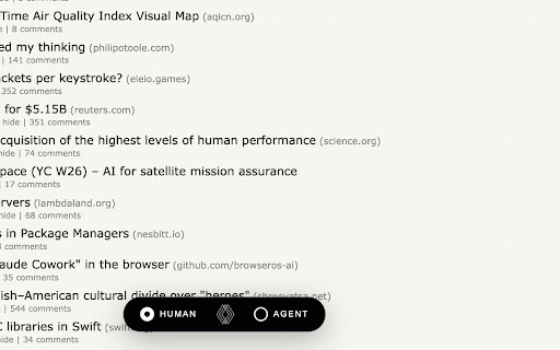 Classify: Agent View for Web :: Toggle between human and AI agent perspectives. See what AI sees—structured data, APIs, and context signals.