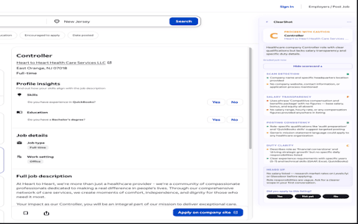 ClearShot :: Grade job listings before you apply
