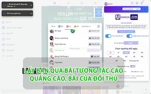 BOOKINGVN - Auto Lấy Bạn Người Khác trên facebook :: Kết bạn trong group, từ bài quảng cáo, theo tệp UID, bạn bè của người khác và khách hàng của đối thủ...