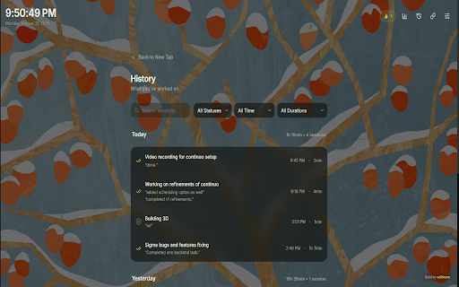 Continuo :: A new tab built around what you're working on.