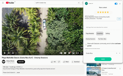 Datarate :: Rate pages and text with titles, descriptions, stars, and tags