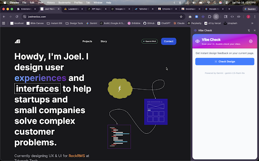 Vibe Check :: Real-time design feedback and vibe checks for your web apps using AI.