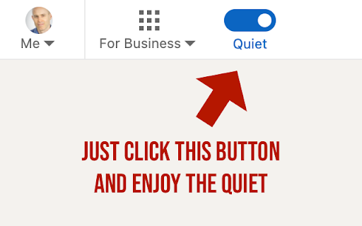 Quiet.li :: Hide noisy sidebars, ads, promoted posts, and other distractions from LinkedIn. Just enjoy content from the people you follow.