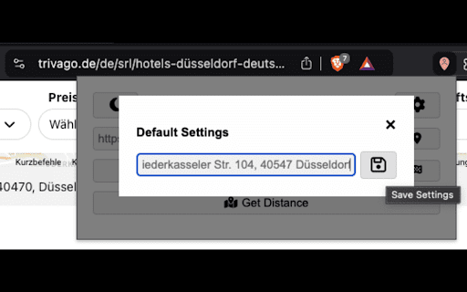 How Far :: Calculates distances from selected locations to a default target location, like a workplace or nearby restaurant.