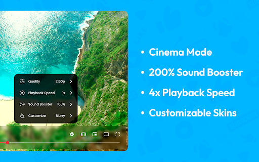Youuub Player for YouTube :: Replace the default YouTube player with a sleek, customizable alternative. Upgrade your YouTube experience with style and ease!