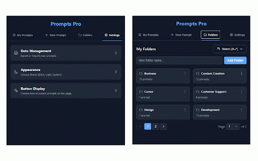 Prompts Pro - AI Prompt Manager :: Save, organize & instantly use your AI prompts on ChatGPT, Gemini & Claude.