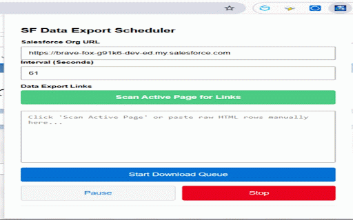 SF Data Export Helper :: Sequential Salesforce Downloader with Automated Link Scraper