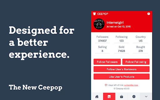 Ceepop v2 :: Ceepop helps you get more followers and likes, spend less time and make more money on Depop.