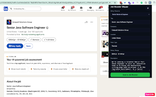 Job Booster Clipper :: Save job listings to your Job Booster dashboard. Autofill job applications.